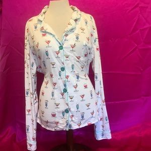 Boozie cocktail pyjama top by PJ salvage size XL